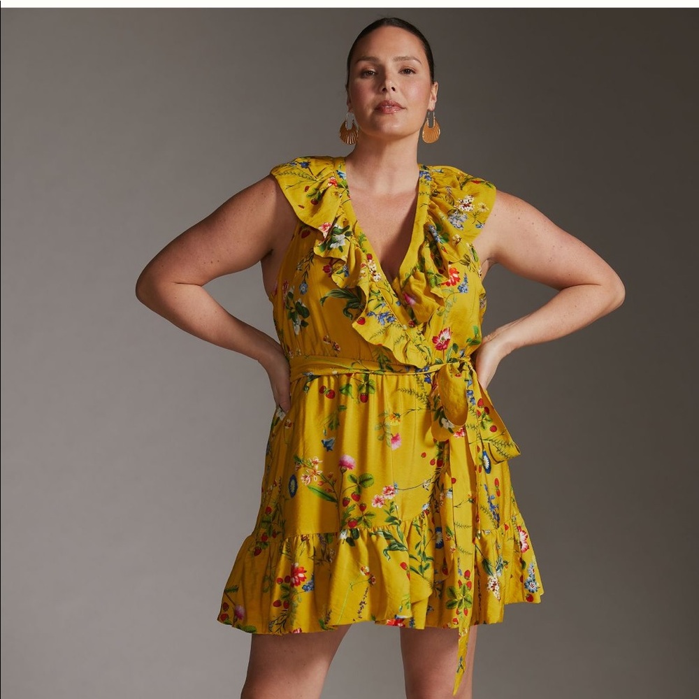 Floral wrap mini dress